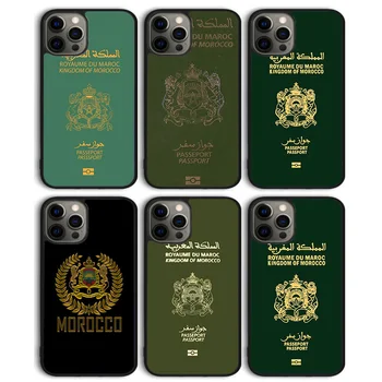 Флаг Мароко Паспорт Калъф За Телефон Делото за iPhone 15 SE2020 14 13 11 12 Pro Max mini XS XR X 8 Plus 7 6S Shell на Корпуса