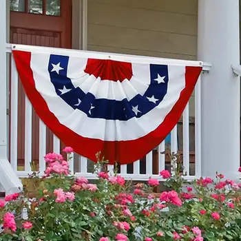 Флаг на Деня на Независимостта със звездите на ивици, плиссированный веерообразный принт, 4 юли, Националния празник на САЩ, Половината от хартата, Празнични аксесоари