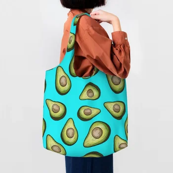 Чанта за пазаруване с модерен принтом Авокадо, миещи холщовые чанти за пазаруване, веганские чанти за снимки