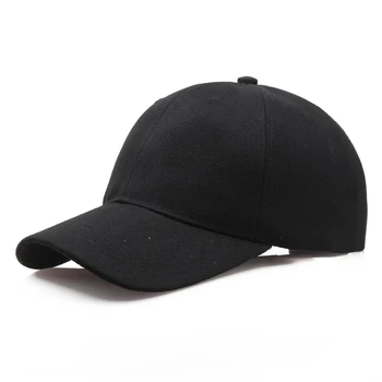Черна бейзболна шапка, однотонная бейзболна шапка, бейзболни шапки възстановяване на предишното положение, дебнещ ежедневни шапки Gorras в стил хип-хоп за мъже и жени, унисекс