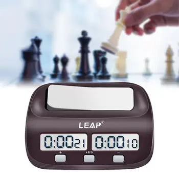 Шахматни Часовници Таймер Професионален Светлина Напомняния на Големия Екран Функция Брояч на Стъпки Предварително I-Go LCD Шахматни Часовници за Игра на Шах