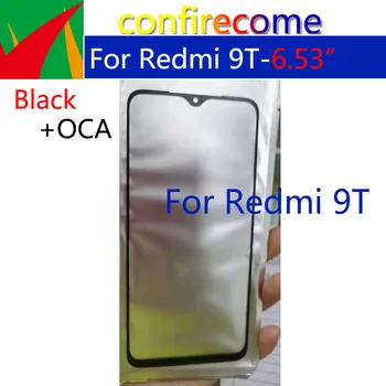 10 бр. /лот Замяна на тъчпад за Xiaomi Redmi 9T Сензорен екран Предната външна стъклен капак на обектива + ЗЗД