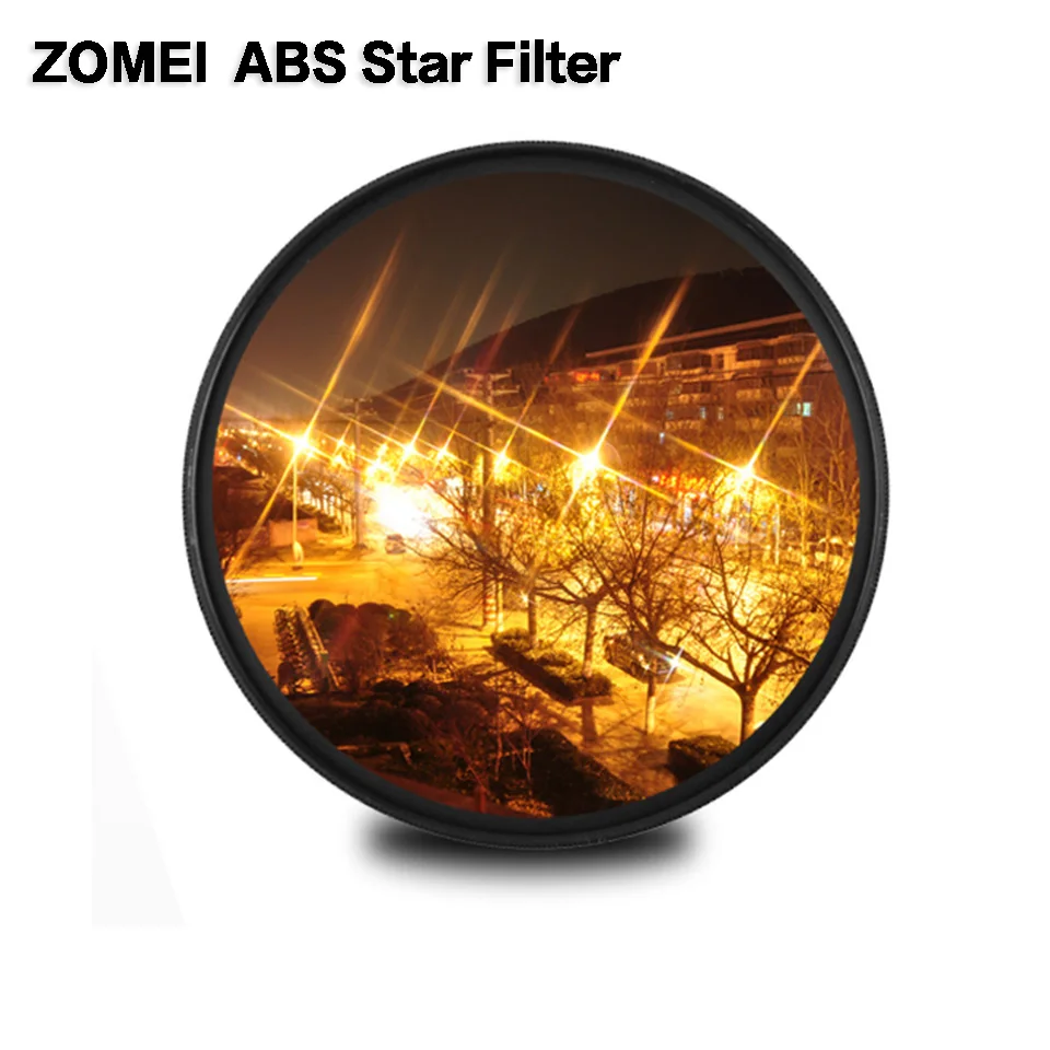 Zomei ABS Оптично Стъкло Фейдер Star Star Line Filter 4/6/8 Точков Помещение Filtro Slim 49/52/58/67/72/77/82 мм За Canon, Nikon, Sony Изображение 0