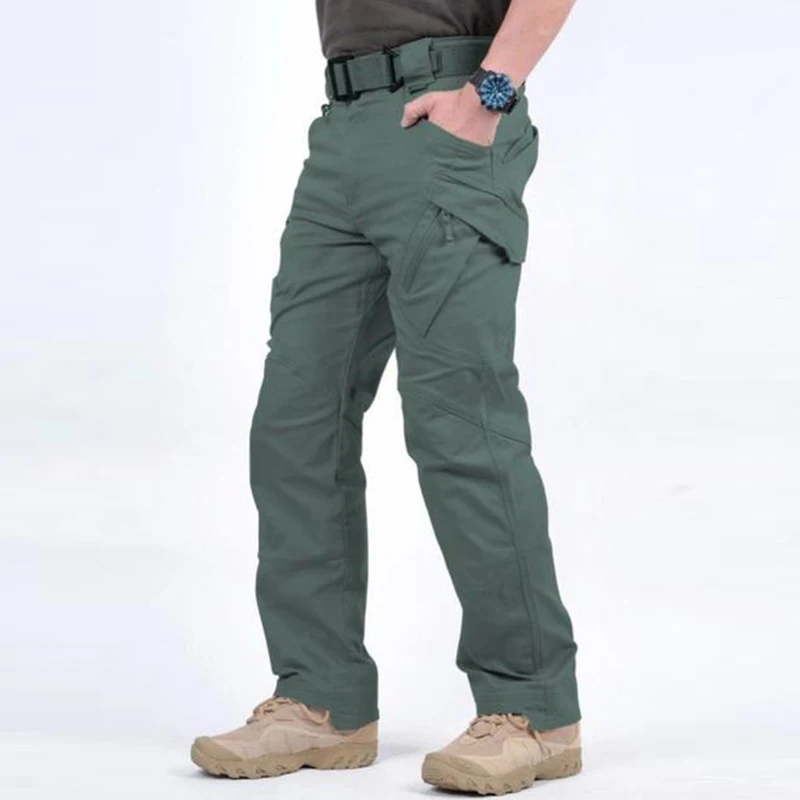 IX9 Градски тактически панталони-карго, мъжки армейските панталони в стил милитари, памучни джобове, стрейчевые панталони за пейнтбола, ежедневни панталони Militar Изображение 1