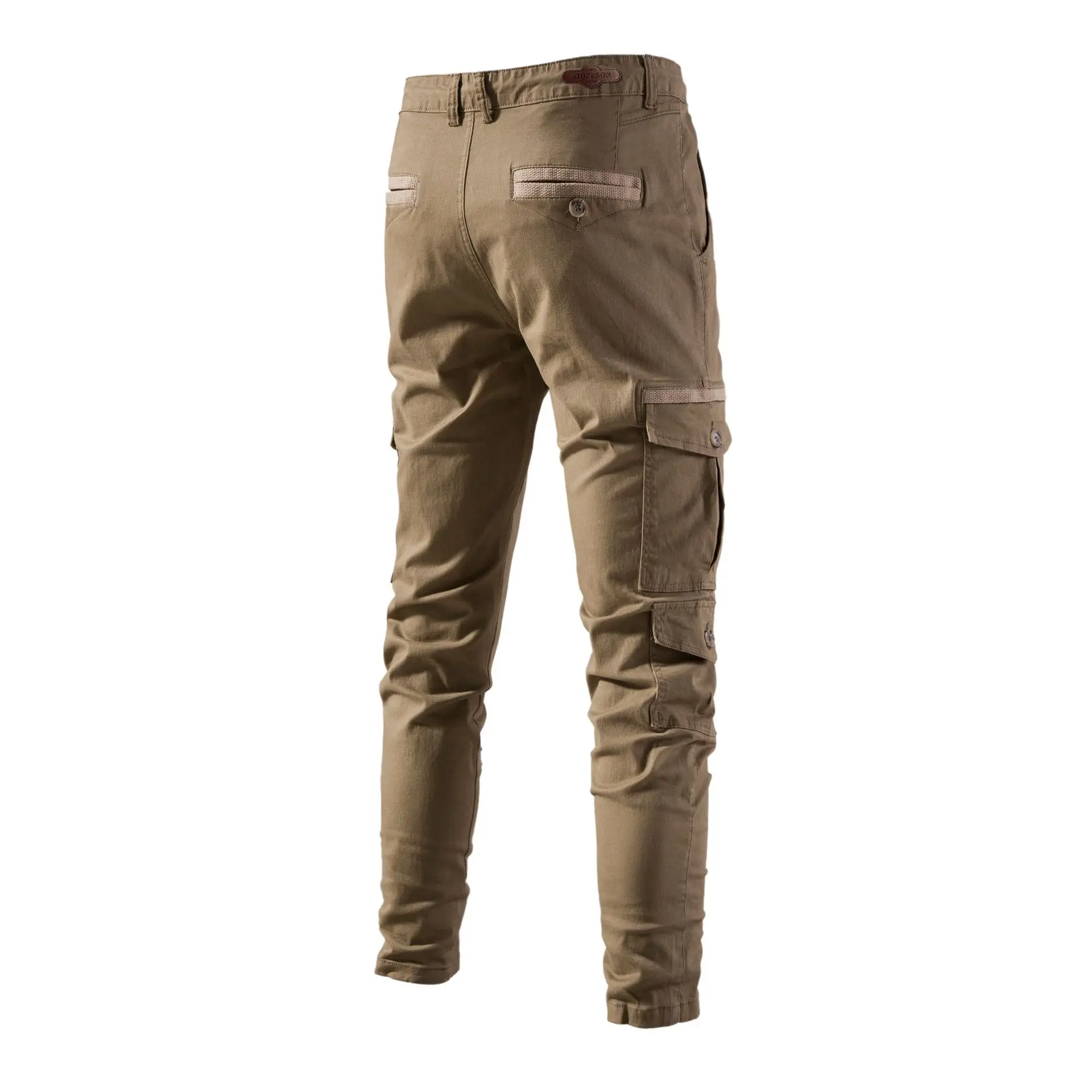 Мъжки панталони-карго с много джобове, панталони с ципове, модни спортни облекла на открито, мъжки висококачествени нови пролетни джоггеры за бягане Изображение 2