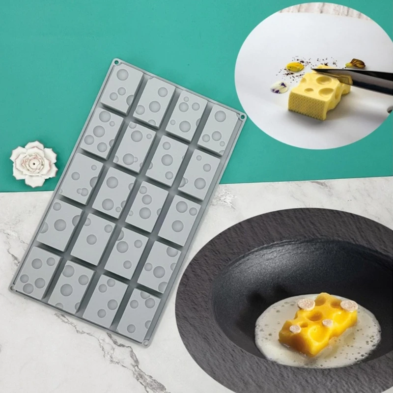 3D-форми за печене, форми за десерти, форма за шоколад от камъни с неправилна форма и за муса-Десерт совалка Изображение 3