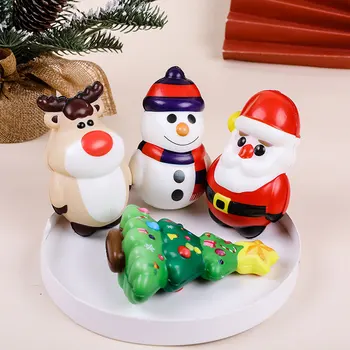 2023 Коледни играчки за духаше мехурчета за деца и възрастни, Декомпрессионные играчки, Сладък Дядо Коледа, Лосове, Кукла-Снежен човек, подаръци Навидад