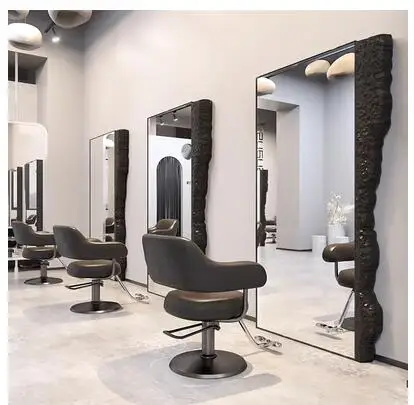 Престижен моден фризьорски салон с огледален маса, специализиран фризьорски салон с едно и двойно подово огледало, фризьорски салон INS net за прически червени коса Изображение 4