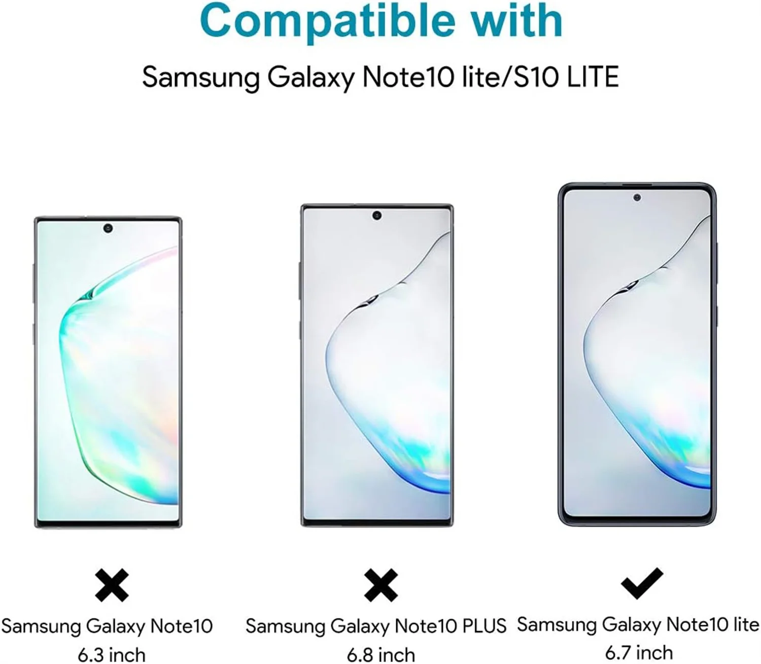 Защитно стъкло за Samsung Galaxy Note 10Lite, 4шт, закалено стъкло Изображение 1