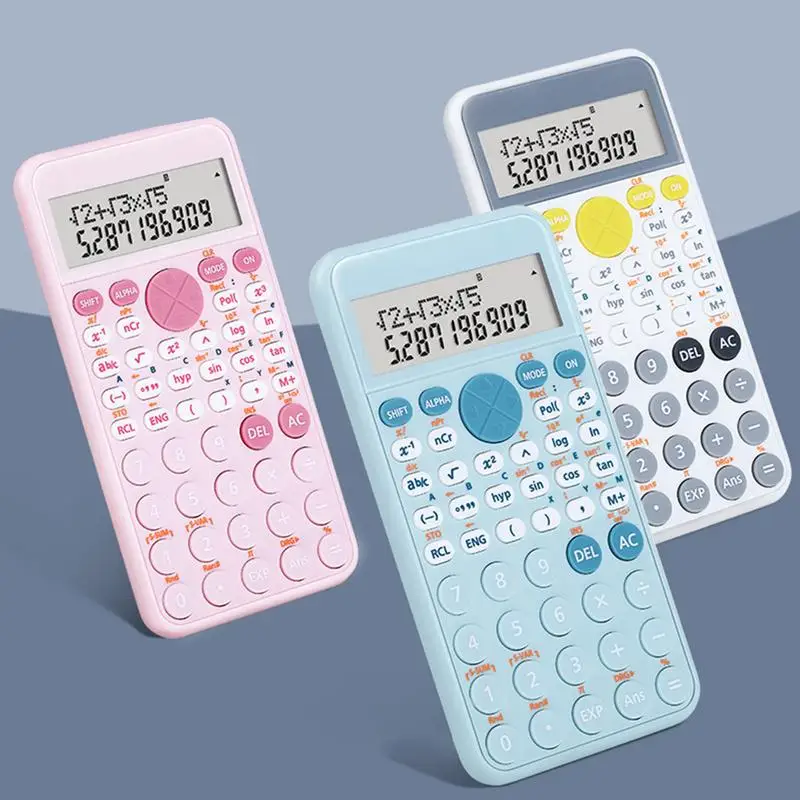 Настолен калкулатор, синьо-бели студентски калкулатори за клас на средно училище или колеж, малки джобни калкулатори за Изображение 0