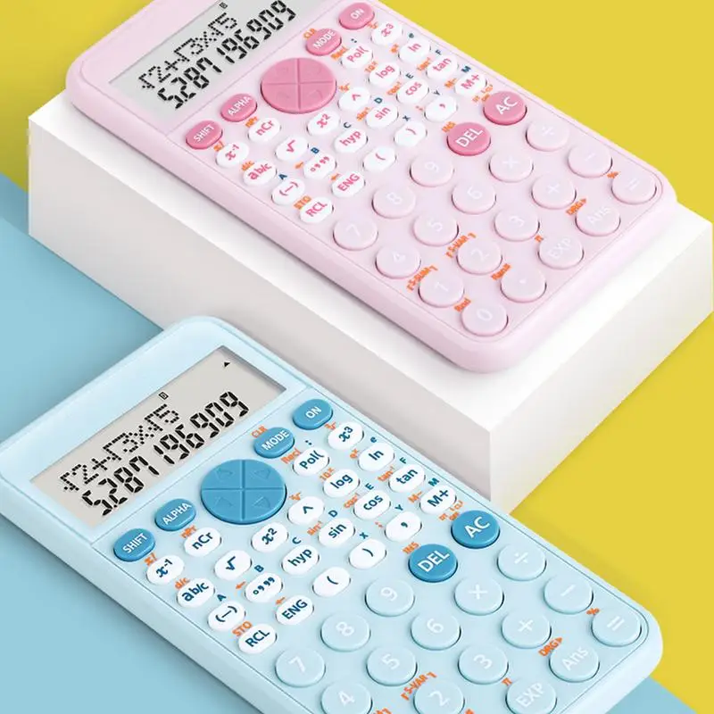 Настолен калкулатор, синьо-бели студентски калкулатори за клас на средно училище или колеж, малки джобни калкулатори за Изображение 1