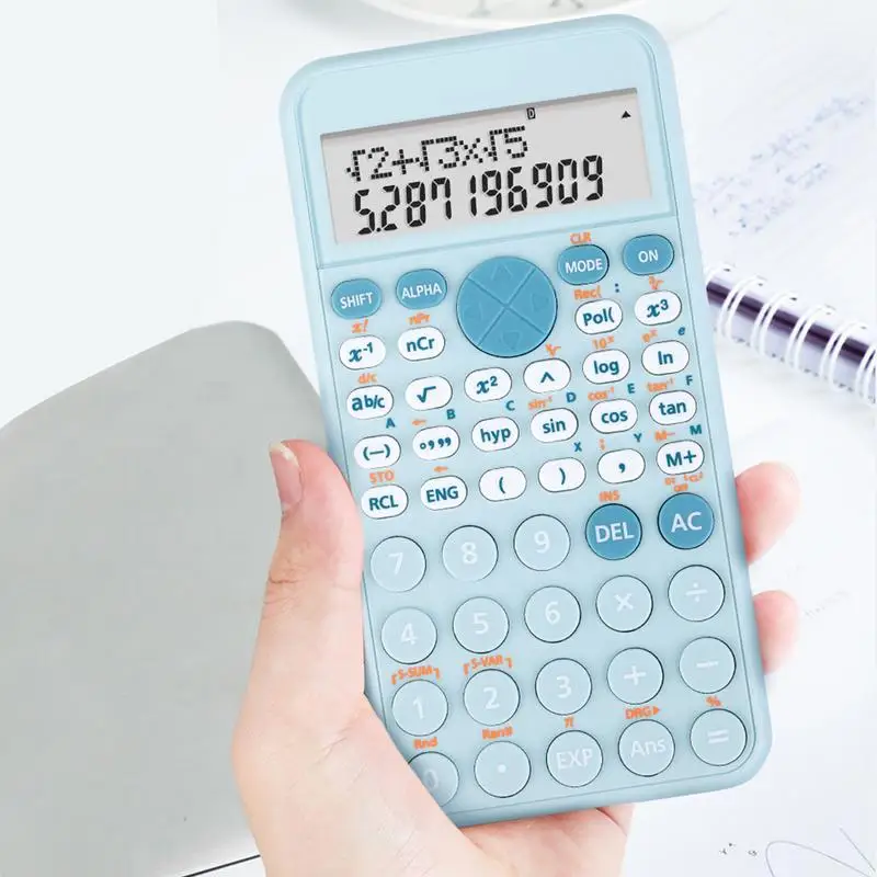 Настолен калкулатор, синьо-бели студентски калкулатори за клас на средно училище или колеж, малки джобни калкулатори за Изображение 4