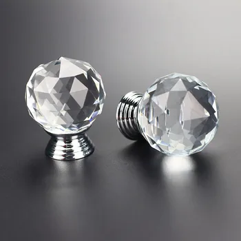 30 мм, Кръгли дръжки, изработени от кристал с диаманти, Дръжки за шкафове, Цветни Дръжки за шкафове, Дръжки за шкафове, Мебели за дома дръжка