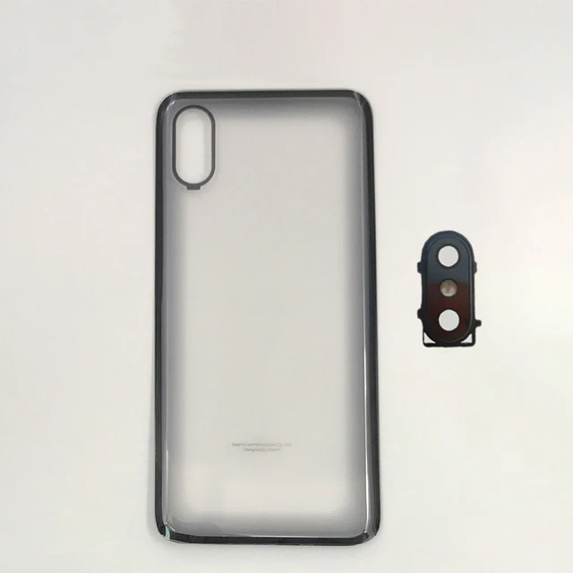 За Xiaomi Mi 8 Pro Капак на отделението за батерията Стъклена врата Корпус Задната капачка от обектива на камерата + с логото на Изображение 5