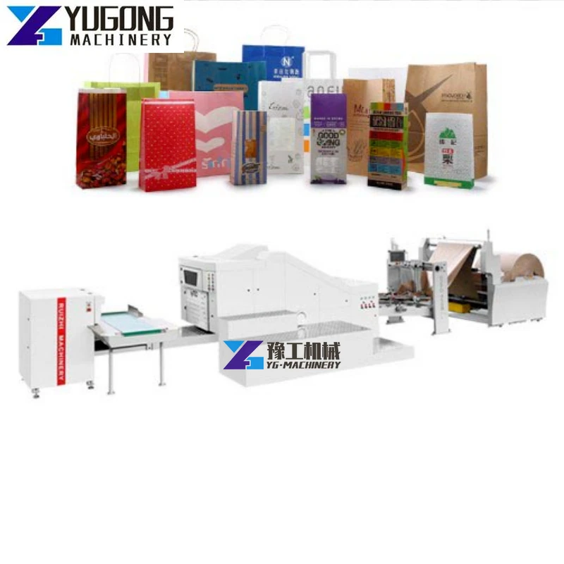 YG Автоматична машина за производство на хартиени опаковки с квадратна дъно, машина за производство на хартиени опаковки, машини за производство на крафт-торбички от крафт-хартия, машина за изработване на стопански торбички от крафт-хартия Изображение 0