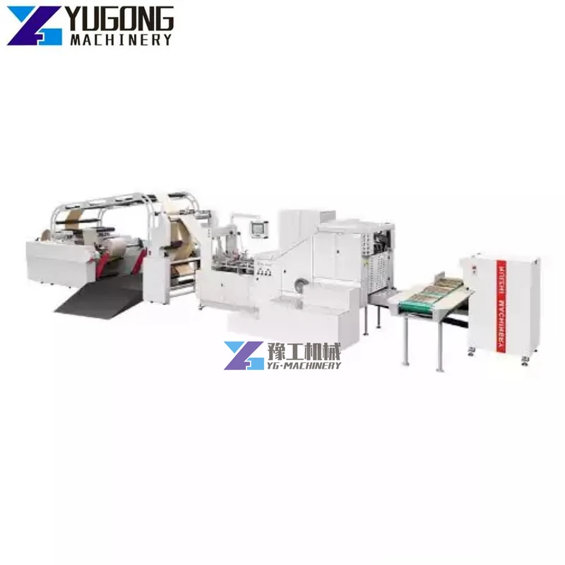 YG Автоматична машина за производство на хартиени опаковки с квадратна дъно, машина за производство на хартиени опаковки, машини за производство на крафт-торбички от крафт-хартия, машина за изработване на стопански торбички от крафт-хартия Изображение 2