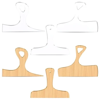3шт Акрилни шаблони за дървообработване - Дръжка за дъска за табла/Ъглови шаблони за рисуване завои за кухни
