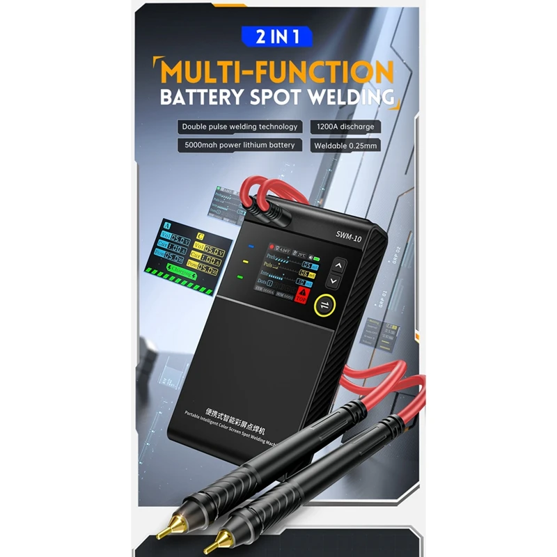 Батерия FNIRSI SWM-10 за спот заваряване DIY Мини-заваръчни машини 18650 Акумулаторен блок Заваряване инструмент 5000 mah, свариваемый 0,25 мм Изображение 2