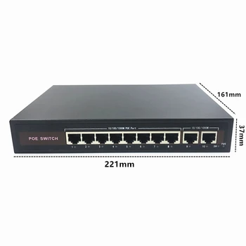 48V Ethernet POE комутатор с порт IEEE 802.3 af/at Идеален за IP камери/безжична точка за достъп/система за видеонаблюдение 5/8 10/100 Mbps