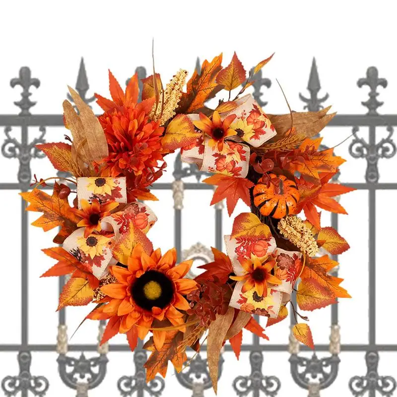 Украса есенното венец богат на функции входна врата, Подвесная есенен венец, нежна украса, сватбени женски аксесоари за дома и на улицата Изображение 0