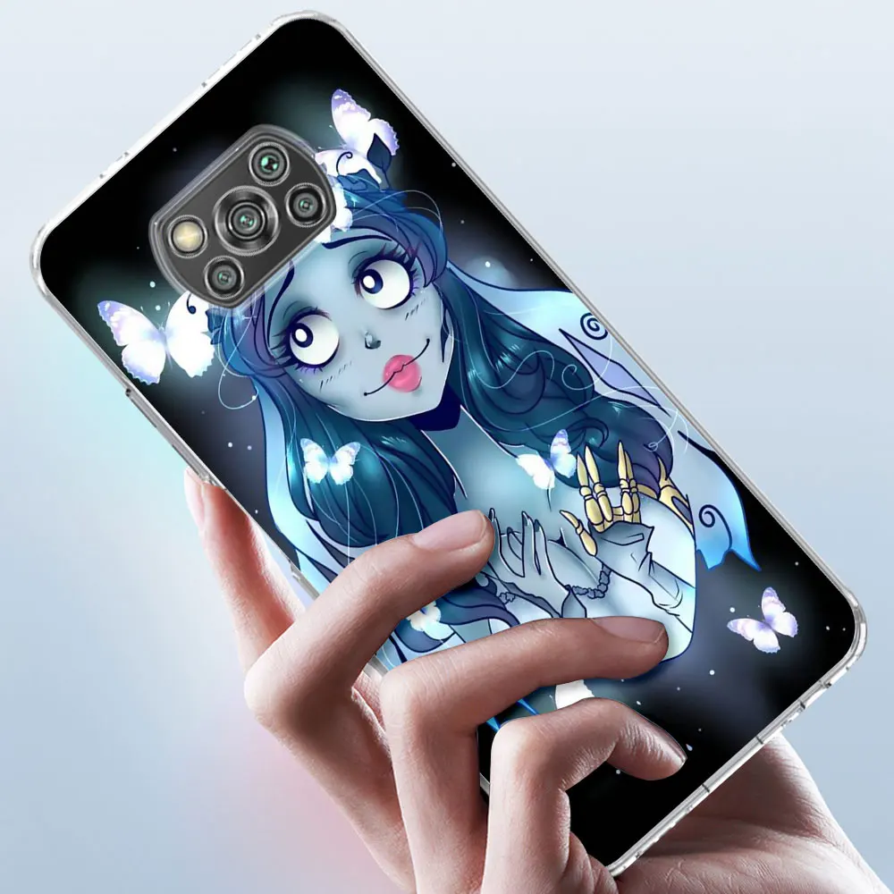 Калъф за Xiaomi Poco X5 M5s X3 NFC M5 X4 GT F3 F2 M3 Pocophone F1 M4 M2 Pro Прозрачен Калъф За телефон от TPU Тим Burton's Bride Трупове Изображение 2