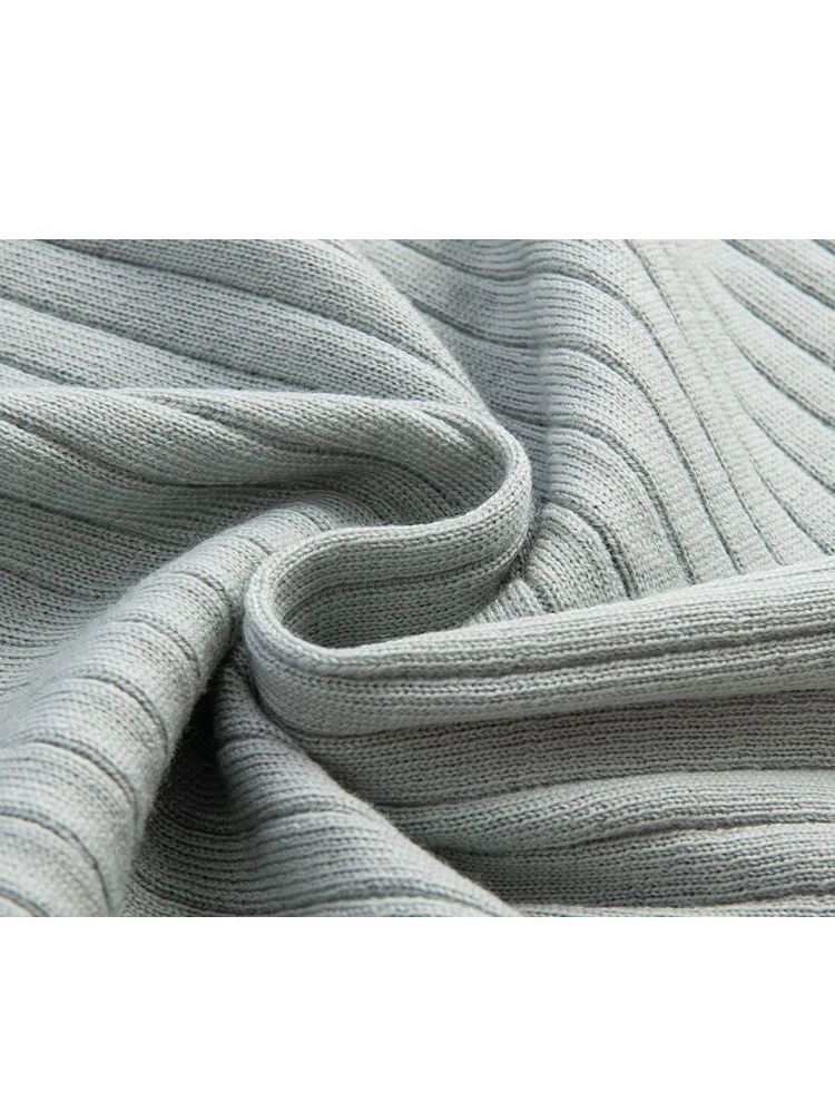 Пуловер-жилетка Birdtree от 100% вълна, обикновен, с V-образно деколте и дълги ръкави, елегантен, удобен, всекидневни, универсален женски трикотаж T30412QD Изображение 5