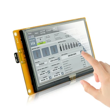7-инчов Интелигентен Сериен TFT-LCD дисплей HMI със Софтуер за графичен интерфейс + Порт UART + Резистивен Сензорен екран за ESP32 ESP328 ESP8266
