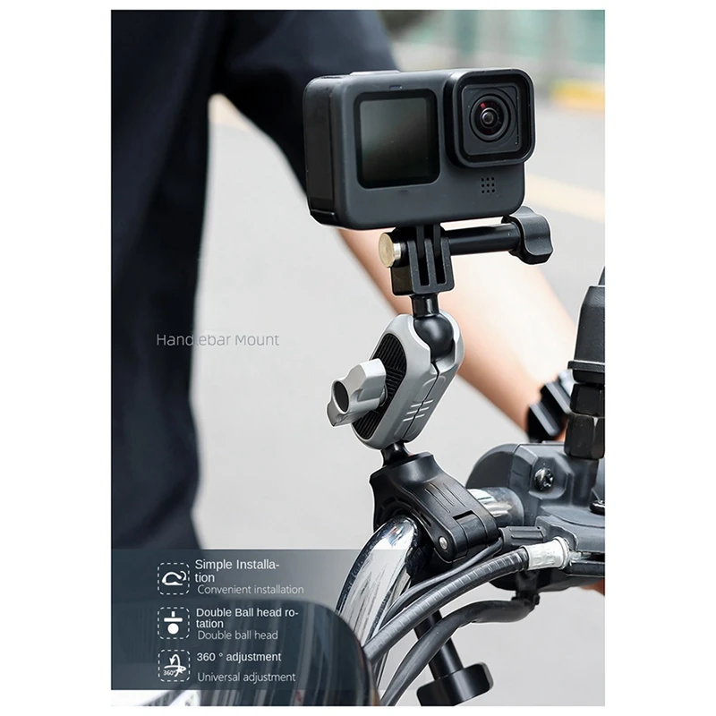 Подходящ За Подмяна на Аксесоари За мотоциклети Определяне На Волана Кормило Планината За телефон Insta360 DJI OSMO Action Camera Изображение 1