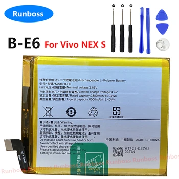 B-E6 4000 ма Оригиналната работа на смени Батерията с Голям Капацитет за Vivo NEX S NEXS Резервни Части За Мобилни Телефони