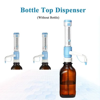 DLAB DispensMate Опаковка за бутилка с капачка За лабораторна течност, Регулируема количествен сепаратор 0,5-5 мл, захранващи 1-10 мл.