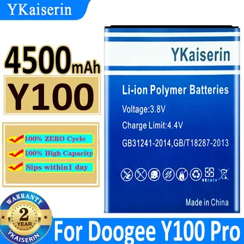 YKaiserin Y100 Y100 4500 mah Батерия За Doogee Valencia 2 Valencia2 Y100 Pro Y100Pro Нова Батерия + Номер на песен