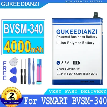 Батерия GUKEEDIANZI за мобилен телефон, батерия с голям капацитет, за VSMART BVSM340, 4000 mah