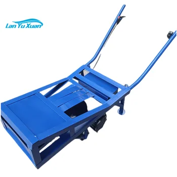 Градинска количка, количка за електротранспорт, Триколка от селскостопански стомана с тегло 250 кг, Метална Електрическа количка син цвят