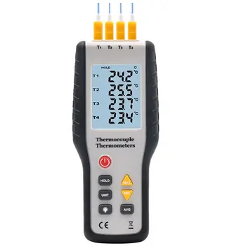 Дигитален термометър термодвойка тип HT-9815 K 4-канален индустриален температурен тест сензор термодвойка sensor-200C--1372C
