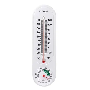 Дълъг, с монтиран на стената влагомер-термометър за измерване на температурата в помещението и влагомер за отглеждане и засаждане на замразени растения-показалеца термометър