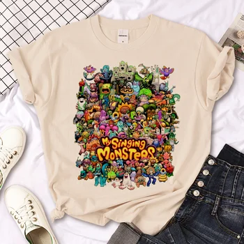Женска тениска на My Singing Monsters Y2K, тениски с комиксами harajuku, дрехи за момичета y2k