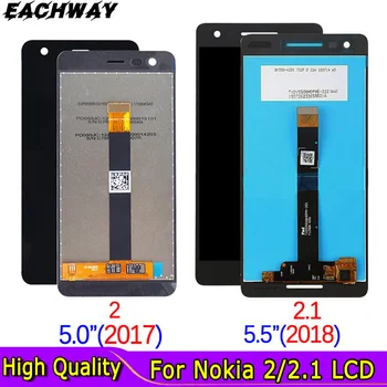 За Nokia с 2 LCD дисплей С сензорен Екран Дигитайзер възли За Nokia2 Nokia 2.1 LCD 2018 TA 1080 1084 1086 1092 1029 1035 Екран