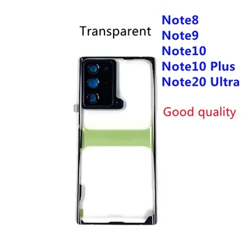 За SAMSUNG Galaxy Note 10 20 Ultra 8 9 NOTE10 Plus Прозрачна Задна със Стъклен Капак на Отделението за батерията Задната част на вратата на достъпа на Корпуса Perspec Капак на Корпуса