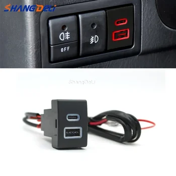 Зарядно за кола QC3.0 Dual USB PD Type C 12/24 В зарядно устройство ще захранване на Изход захранващ Адаптер За Телефон Suzuki Jimny 07-15 Wagonr WagonrX5