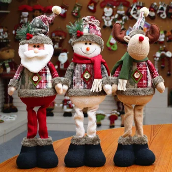 Кукла на Дядо Коледа, Коледни украси за дома трапеза, Коледен подарък 2023 Навидад, нова година декор 2024 Noel