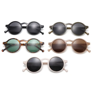 Мода Малка Рамка за Управление UV400 Леопардовые Черни Очила Кръгли Слънчеви Очила за Жени Очила Ретро Слънчеви Очила