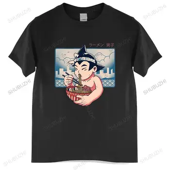 Мъжка тениска с кръгло деколте, модерна марка тениска, черна новата мъжка тениска с къс ръкав, тениска Ramen Boy Astroboy, евро размер