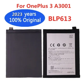 Нов 100% оригинална батерия One Plus BLP613 3000 ма за OnePlus 3 A3001 Взаимозаменяеми батерия Качествени батерии за мобилни телефони