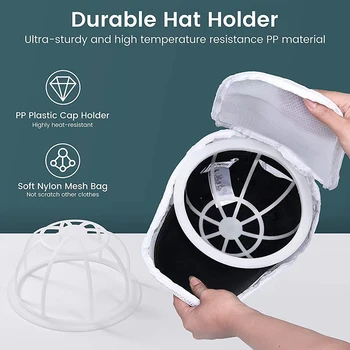 Нова защитно фолио за измиване на шапки в миялна машина, Перална машина за бейзболни шапки, торби за пране на бейзболни шапки, Закачалка за шапки