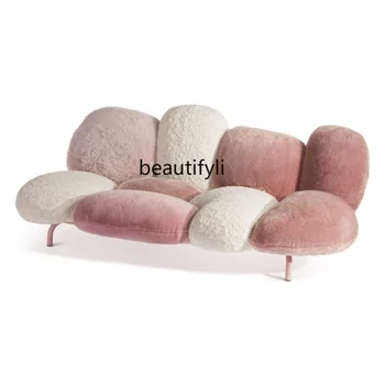 Обичай Италиански дизайнерски плюшено канапе Dracipriasofa, модел диван за хол, Стол за показване, мебели за всекидневна