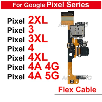 Оригинална док станция за зарядно устройство за Google Pixel 2 3 4 XL 2XL 3XL 4XL 4A 5G и 4G USB порт за зареждане на Гъвкав кабел Дубликат част