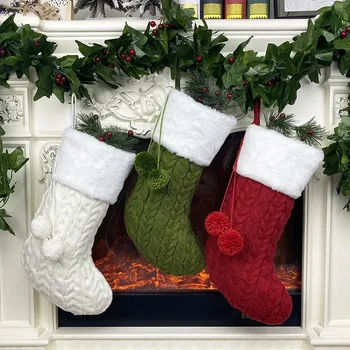 Подаръчен пакет Коледа трикотажни Чорапи Коледен Подаръчен пакет Коледна украса за Окачване