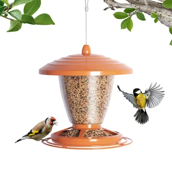 Подвесная метална ясла за птици на открито, автоматичен фидер на диви птици във вътрешния двор