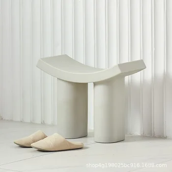 Скандинавски модерен класически пластмасов PE ниско столче седлото дугообразный страничната стол креативна минималистичная педала скамеечка за краката