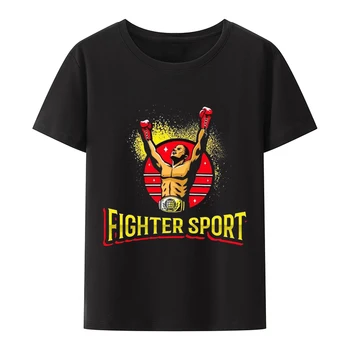 Тениска Fighter SportT, мъжка тениска с аниме, мультяшная тениска с графичен принтом, Homme, тениска с кръгло деколте, плюс размер